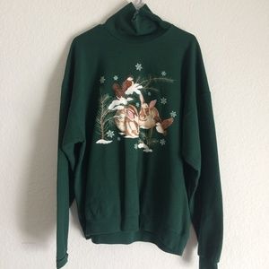 easter bunny turtleneck sweater